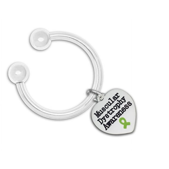 Muscular Dystrophy Awareness Heart Key Chains