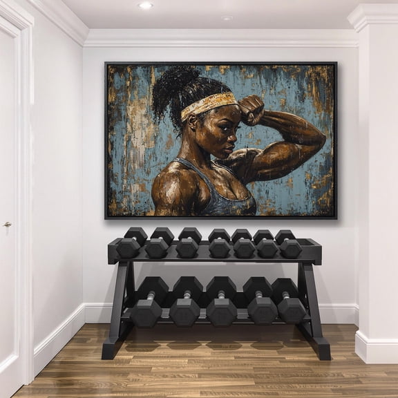 Muscular Female Athlete Wall Art, Fitness Woman Poster, Motivational Decor, Gym Poster, Sports Artwork, Ready To Hang, Unframed Poster Size 24x36
