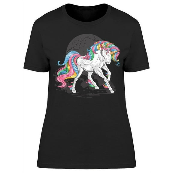 Muscular Full Color Unicorn T-Shirt Women -Image by Shutterstock, Female x-Large