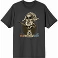 thumbnail image 1 of Muscular George Washington Caricature Adult Charcoal Crew Neck Short Sleeve Tee-XL, 1 of 4