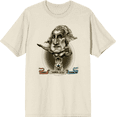 thumbnail image 1 of Muscular George Washington Caricature Adult Natural Crew Neck Short Sleeve Tee-XL, 1 of 2