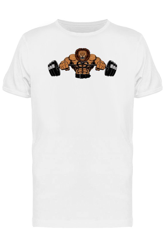 Muscular Lion Bodybuilder Tee Men's -Image by Shutterstock