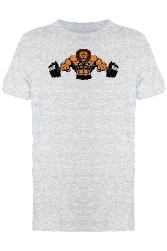 Muscular Lion Bodybuilder Tee Men's -Image by Shutterstock