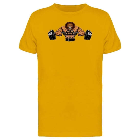 Muscular Lion Bodybuilder Tee Men's -Image by Shutterstock