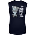 thumbnail image 1 of Muscular Shark Do You Even Lift Bro Workout Gym Rat Mens Sleeveless Shirt Navy 2XL, 1 of 1