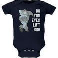 thumbnail image 1 of Muscular Shark Do You Even Lift Bro Workout Gym Rat Soft Baby One Piece Navy 0-3 M, 1 of 1