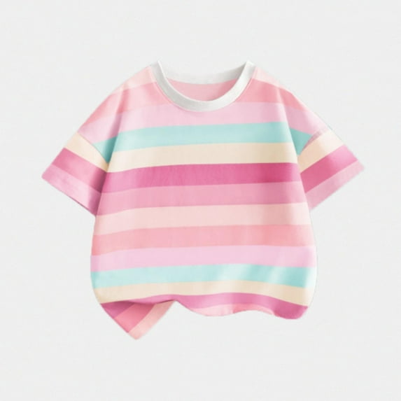 Muscularfit Adaptable Shirts for Boys Relaxed Fit Graphic T Shirts Summer Shirts Raglan Tshirts Elastic Crew Neck Pink Classic T-Shirt Short Sleeve Third Grade Shirt,11-12 Years