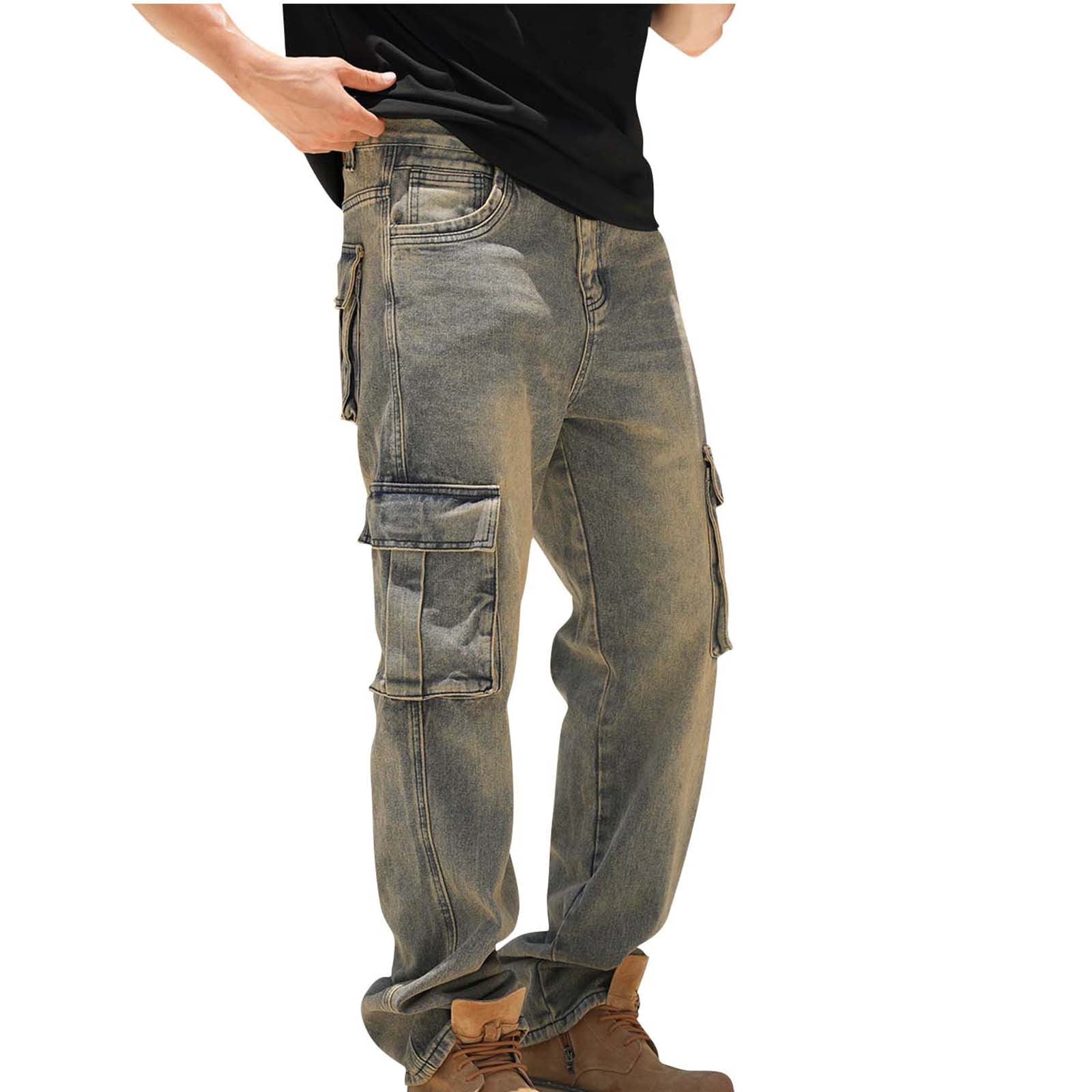 Muscularfit Black Stretchy Jeans Big & Tall Denim Carpenter Pants