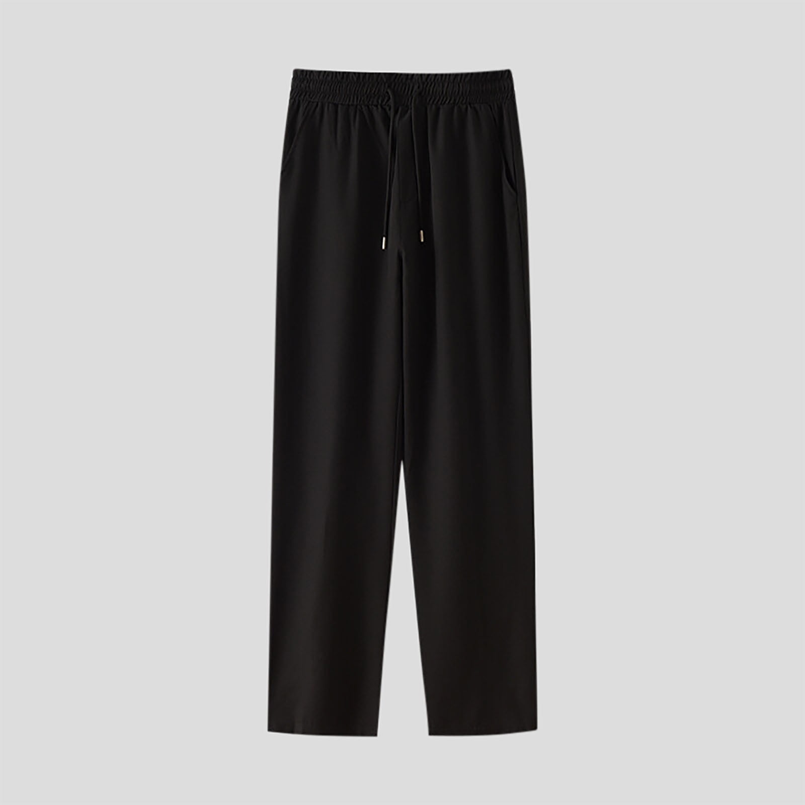 Muscularfit Black Mens Golf Pants Drawstring Plus Size Big & Tall ...