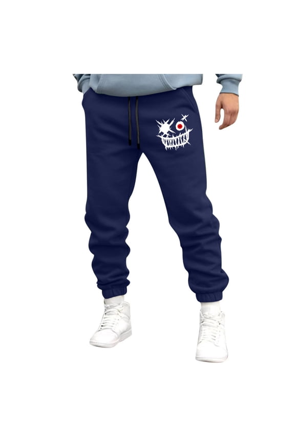 Blue Golf Joggers Pants Men Funny Graphic Slacks Slim Straight Joggers Loose Ankle Mens Athletic Pants,L