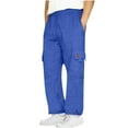 thumbnail image 1 of Muscularfit Blue Plus Size Joggers Sport Men Joggers Baggy Loose High Waisted Long Cargo Sweatpants Y2k,XL, 1 of 6
