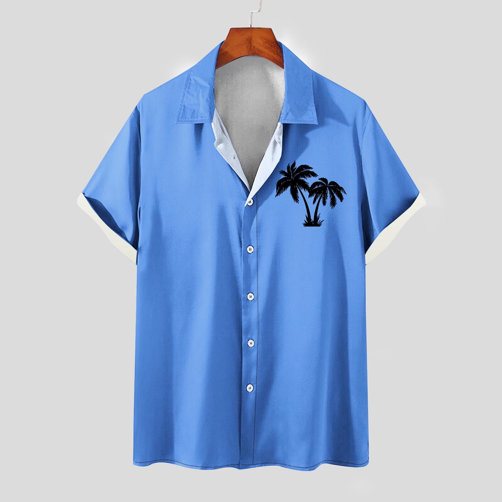 Nucltck Men's Short Sleeve Hawaiian Shirt - Casual Button Down Tropical Print, Regular Fit - View #4
