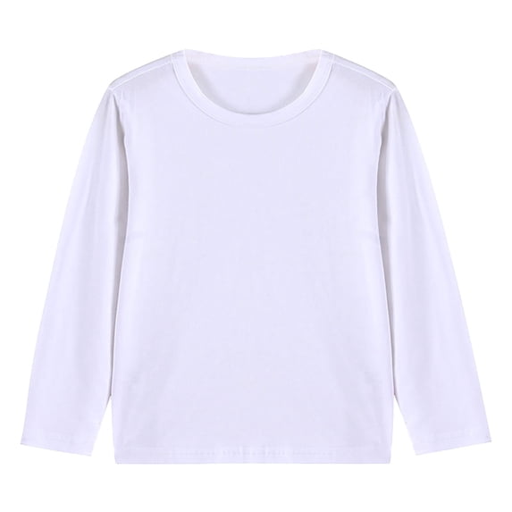 Muscularfit Boys Long Sleeve Shirts Boys T Shirts Boys Cotton Graphic Tee with Long Sleeves Pullover T-Shirts White Crew Neck First Day of Second Grade Shirt,Size 160