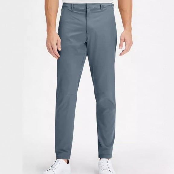 Muscularfit Business Men's Athletic Pants Gray Big & Tall Golf Slacks Long Slim Chinos Trousers for Men,XXXL