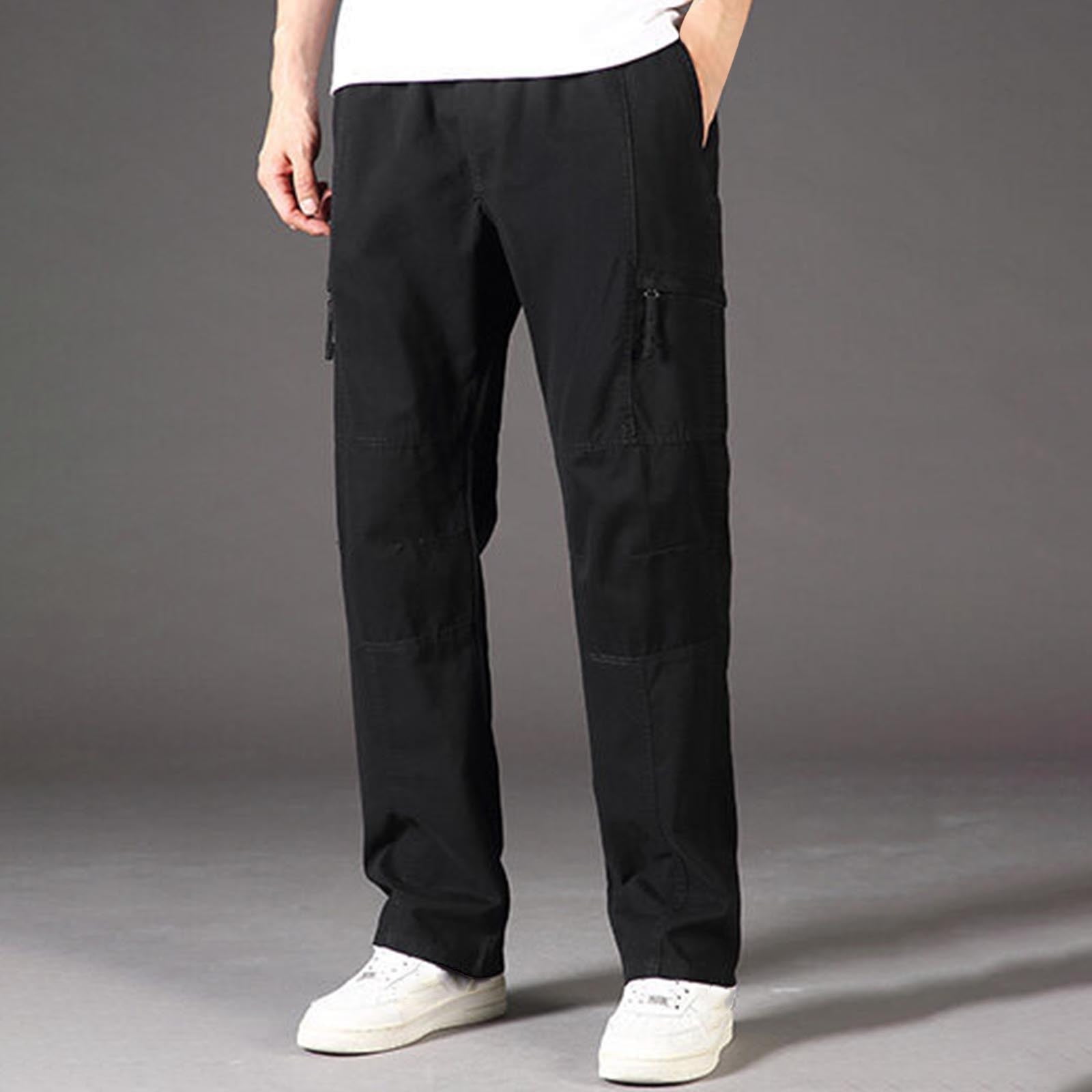 Muscularfit Carpenter Plus Size Yoga Pants Cotton Men Black Streetwear ...
