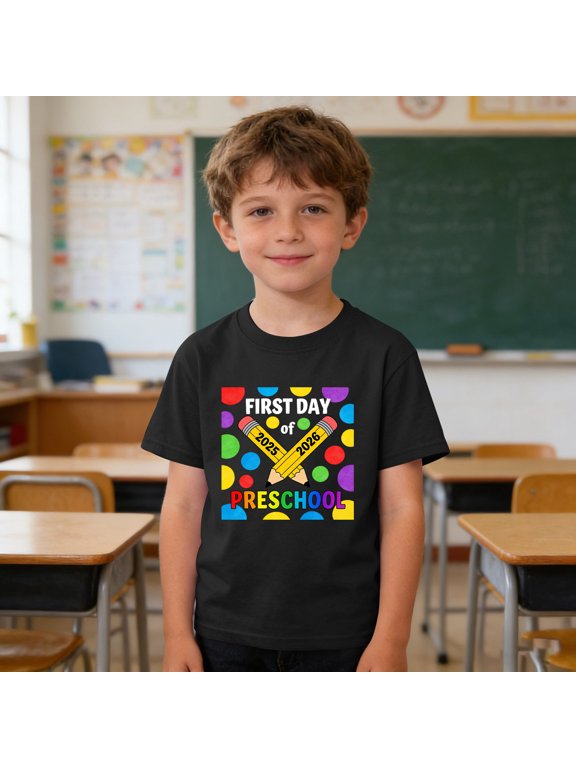 Cotton T Shirts for Boys Embossed Boys Athletic Shirts Raglan Classic Fit Tshirt Short Sleeve Crew Neck Graphic Tees Pull-On Black Adaptable First Grade Shirt,5 Years