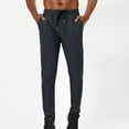 thumbnail image 1 of Muscularfit Drawstring Mens Sweatpants Gym Pants with Pockets Pleated Running Workout Casual Pants for Men Gray Low Rise Slim-Leg Active Fit Size S, 1 of 7