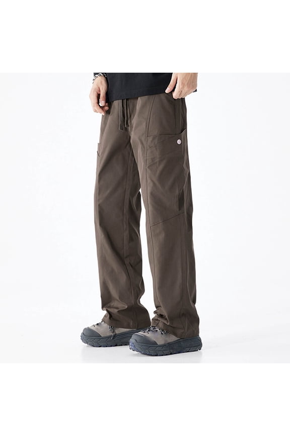 Dress Pants Men Carpenter Parachute Brown Slacks Baggy Full Cargo Golf Pants Men Stretch Relaxed Fit,XXL