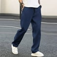 thumbnail image 1 of Muscularfit Golf Pants Men Casual Loose Blue Streetwear Baggy Full High Waisted Straight-Leg Chinos Mens Golf Pants,XXL, 1 of 8