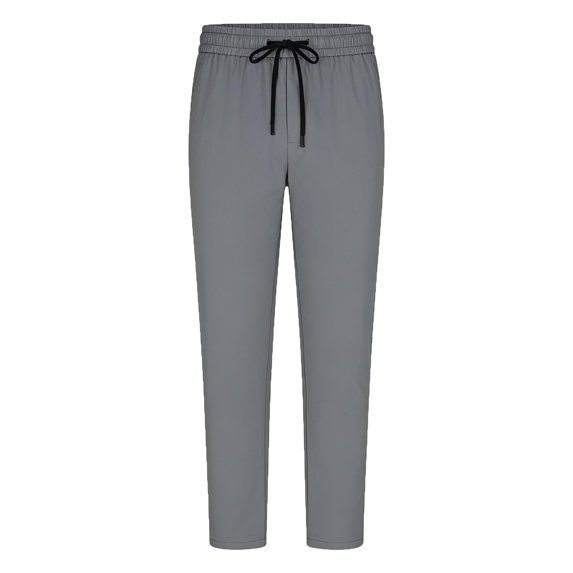 Muscularfit Gray Men Pants Silk Golf Slacks Ankle Straight-Leg Loose High Waisted Flat Front Y2k Pants,S