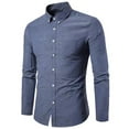 thumbnail image 1 of Muscularfit Gray Men's Shirts on Trendy Long Sleeve Comfortable Business Plain Button Down Blouses, 1 of 4