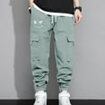thumbnail image 1 of Muscularfit Joggers Sports Pants Casual Pants for Men Outdoor Cargo Drawstring Mens Pants Taper Blue Low Rise Active Fit Size XL, 1 of 6