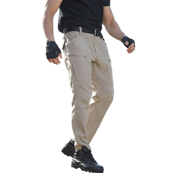 Muscularfit Khaki Business Casual Pants Carpenter Construction Big & Tall Slacks Slim Full Cargo Mens Pants,XXXL