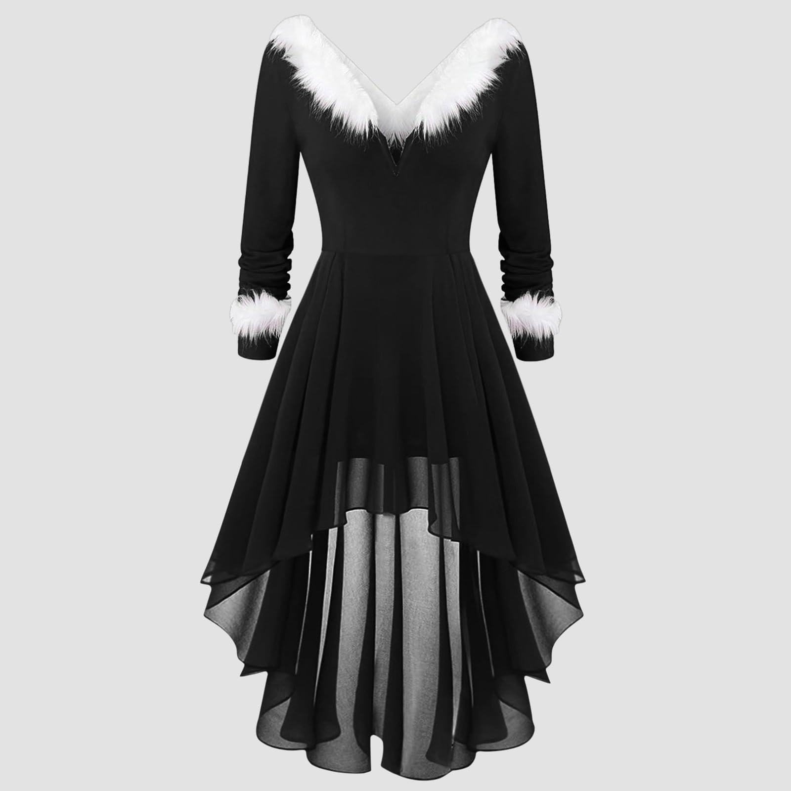 chiffon mother of the groom dresses Cicinia Regency Dress Long Lace A-line Hig Neck Size:17.5 Long Sleeve Dress Romantic Organza A-Line Wedding
