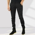 thumbnail image 1 of Muscularfit Men Pants Casual Black Golf Business Pants Slim Full Chinos Straight-Leg High Waisted Mens Track Pants,L, 1 of 6