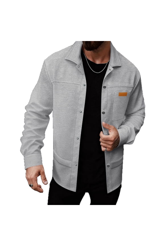 Mens Shirt Big And Tall Shirts Guide Baggy Work Shirt Tops Collared Button Down Gray Long Sleeve Mens Work Shirts,XXXL