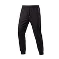 thumbnail image 1 of Muscularfit Mens Slacks Casual Black Silk Track Slacks High Waisted Cuffed Ankle Joggers Baggy Mens Hiking Pants,L, 1 of 5
