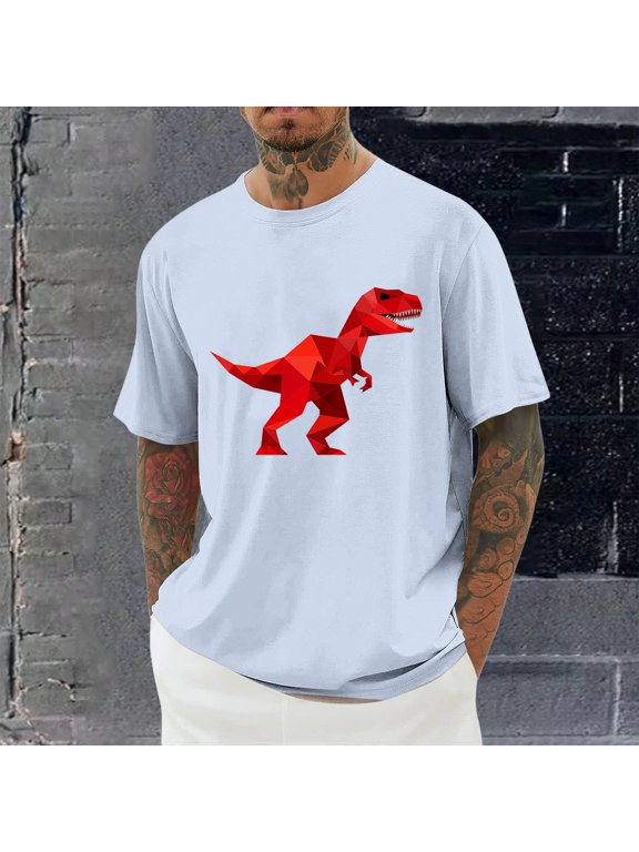 Oversized Men Shirts Big And Tall Shirts Pullover Running Shirts T-Shirts Blue Short Sleeve Crew Neck Graphic T Shirts Baggy Shirts,XL