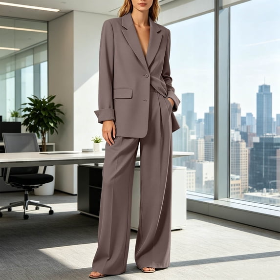 Muscularfit Palazzo Women Summer Sets Womens Suits Plus Size Blazer Sets Brown Collared Long Sleeve Shirt And Shorts Set Women