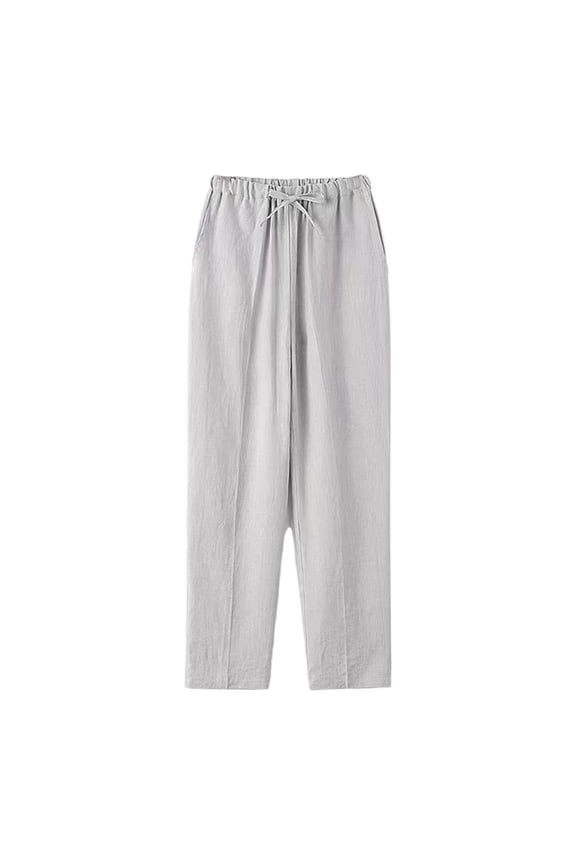 Plus Size Mens Yoga Pants Gray Big & Tall Beach Streetwear Baggy Long Flat Front Stretch Pants Men,XXXL