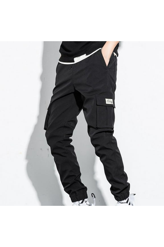 Plus Size Teacher Pants Going Out Men Black Pants Ankle Slim-Leg Slim Cargo High Waisted Travel Pants,XL