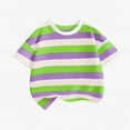 thumbnail image 1 of Muscularfit Relaxed Fit Shirts for Boys Summer Shirts Raglan Graphic T Shirts Adaptable Shirts Short Sleeve Elastic Purple Crew Neck Classic T-Shirt Toddler Shirts,2-3 Years, 1 of 4