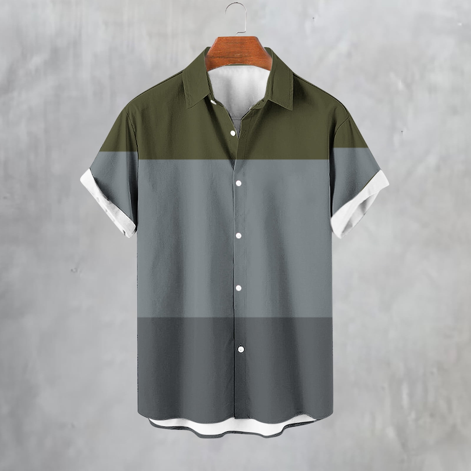 Inc Mens Collared Regular Fit Button Down Shirt Green Size Xs main image 1