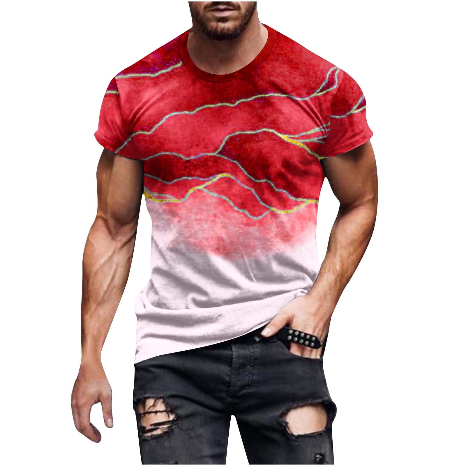 Green Cracked Marble Men's Short Sleeve Shirt