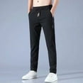 thumbnail image 1 of Muscularfit Silk Golf Pants for Men Track Black Streetwear Full Straight-Leg Slim Flat Front Techwear Pants,XXL, 1 of 5