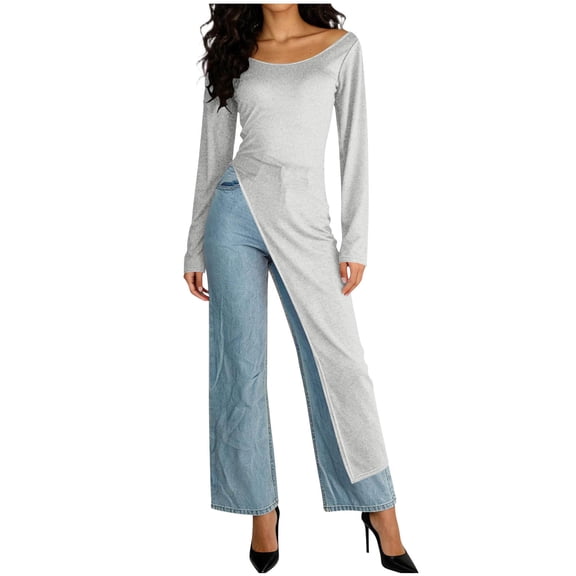 Muscularfit Fitted Women's Spring Dresses Wrap Slim Sexy Bodycon Crew Neck Long Sleeve Midi Casual Dresses for Women