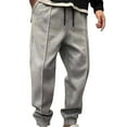 thumbnail image 1 of Muscularfit Sweatpants with Pockets Men's Pants Drawstring Running Workout Active Fit Joggers Low Rise Gray Taper Men's Sweatpants Size L, 1 of 6