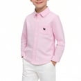 thumbnail image 1 of Muscularfit Uniform Shirts Boys Shirts Modern Fit Cocoon Back to School Shirt Tshirt Pink Henley Classic T-Shirt Buckle Long Sleeve Exterior Pocket Toddler Shirts,4-5 Years, 1 of 7