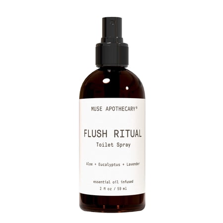 Muse Apothecary Flush Ritual - Aromatic & Refreshing Toilet Spray, Use Before You Go, 2 oz, Infused with Natural Essential Oils - Aloe + Eucalyptus + Lavender