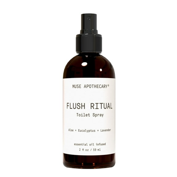 Muse Apothecary Flush Ritual - Aromatic & Refreshing Toilet Spray, Use Before You Go, 2 oz, Infused with Natural Essential Oils - Aloe + Eucalyptus + Lavender
