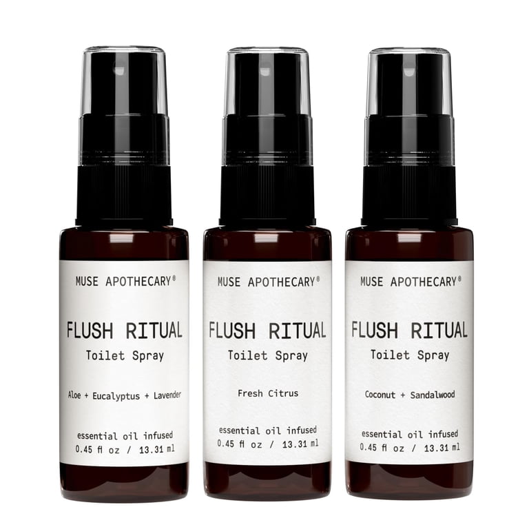 Muse Apothecary Flush Ritual - Aromatic Toilet Spray, 0.45 oz 3pk