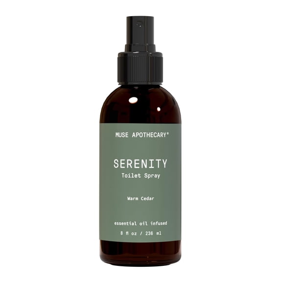 Muse Apothecary Flush Ritual - Botanical Collection - Aromatic & Refreshing Toilet Spray, Use Before You Go, Infused with Natural Aromatherapy Essential Oils - 8 oz, Warm Cedar
