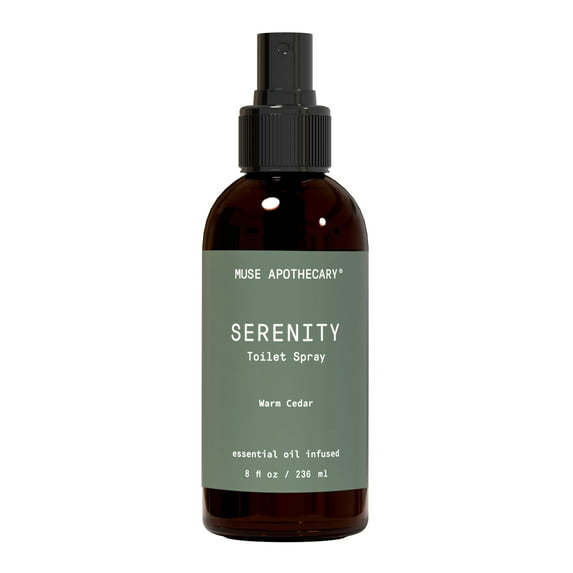 Muse Apothecary Flush Ritual - Botanical Collection - Aromatic & Refreshing Toilet Spray, Use Before You Go, Infused with Natural Aromatherapy Essential Oils - 8 oz, Warm Cedar