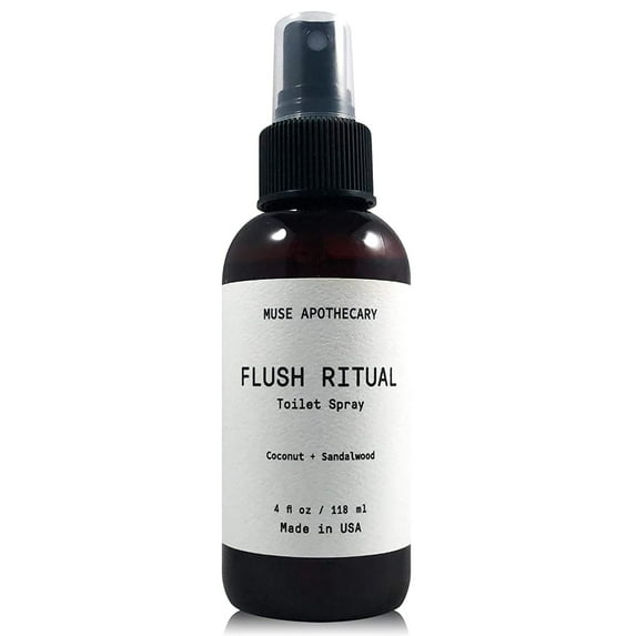 Muse Apothecary Flush Ritual Luxury Aromatherapy Toilet Bowl Spray Freshener Bathroom Deodorizer with Essential Oils 4 Oz
