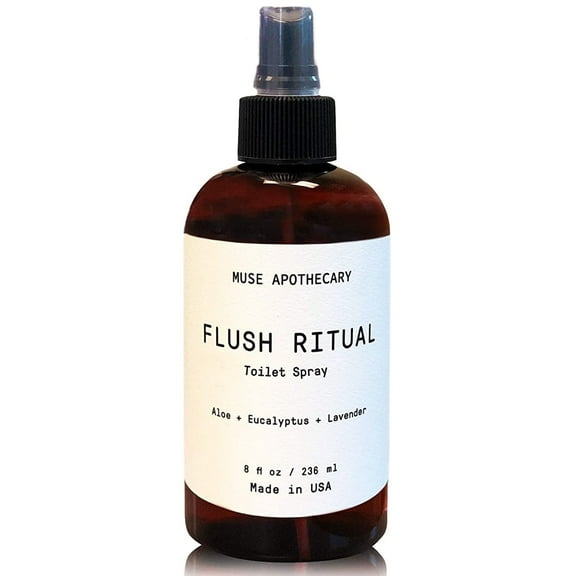 Muse Apothecary Flush Ritual Luxury Aromatherapy Toilet Bowl Spray Freshener Bathroom Deodorizer with Essential Oils 8 Oz
