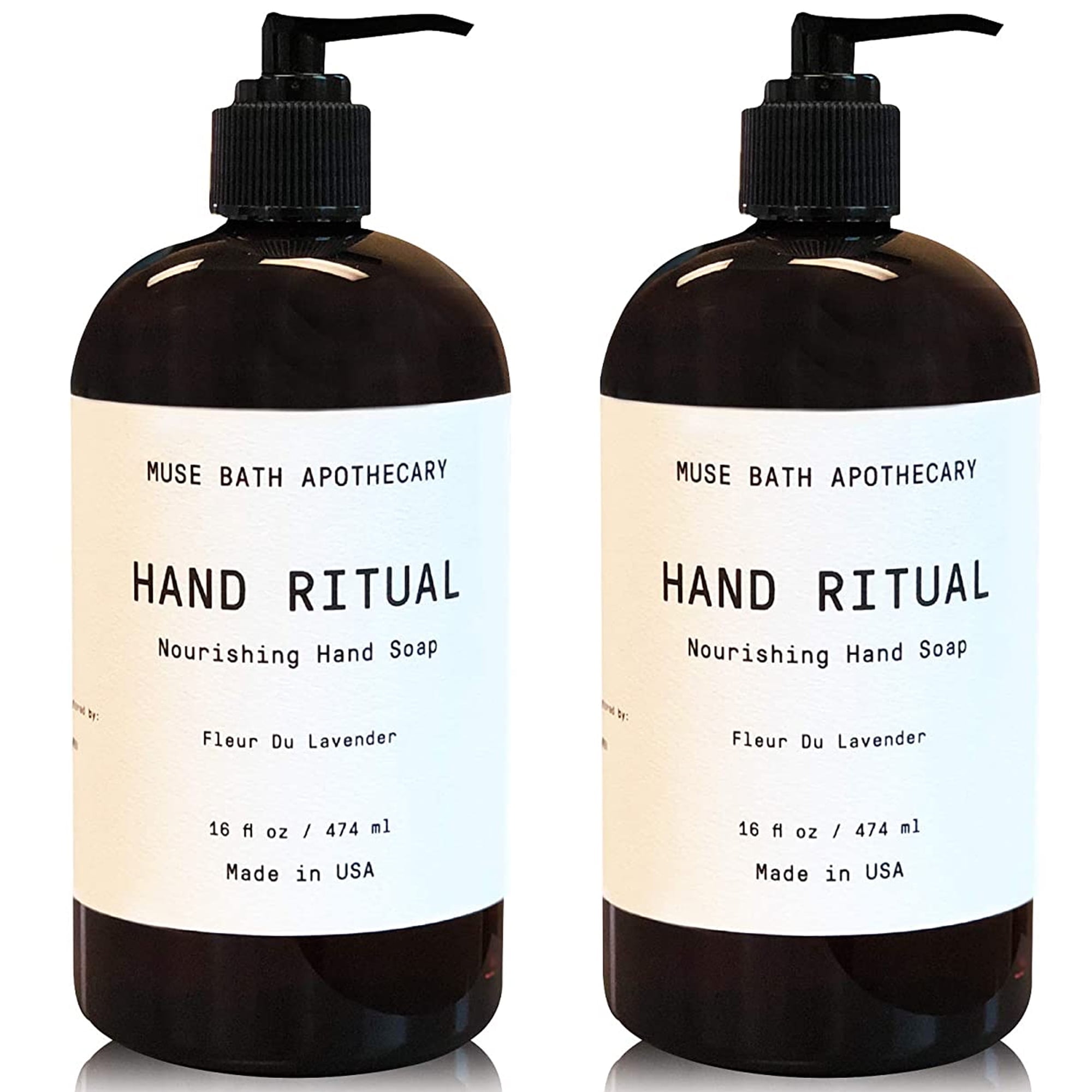 Muse Apothecary Hand Ritual Luxury Aromatherapy Liquid Hand Soap Soap, 16 Oz Fleur du Lavender 2-Pack